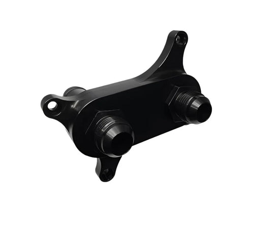 BPS Billet Oil Cooler Relocation Adapter, Godzilla 7.3L